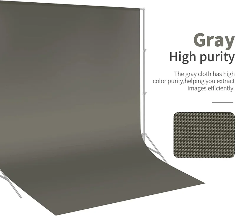 Neewer 3x3.6m Grey Polyester Fabric Backdrop - Image 4