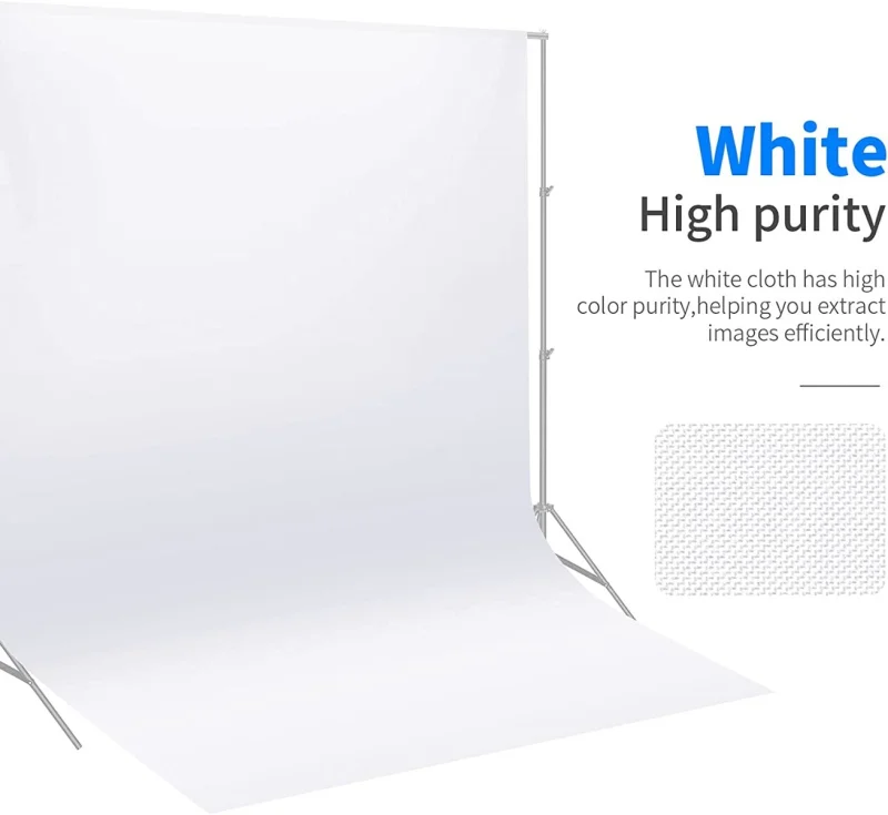 Neewer 3x3.6m White Polyester Fabric Backdrop - Image 3