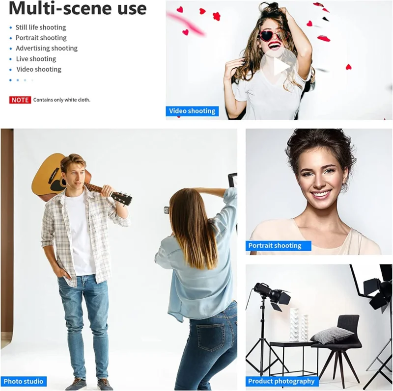 Neewer 3x3.6m White Polyester Fabric Backdrop - Image 4